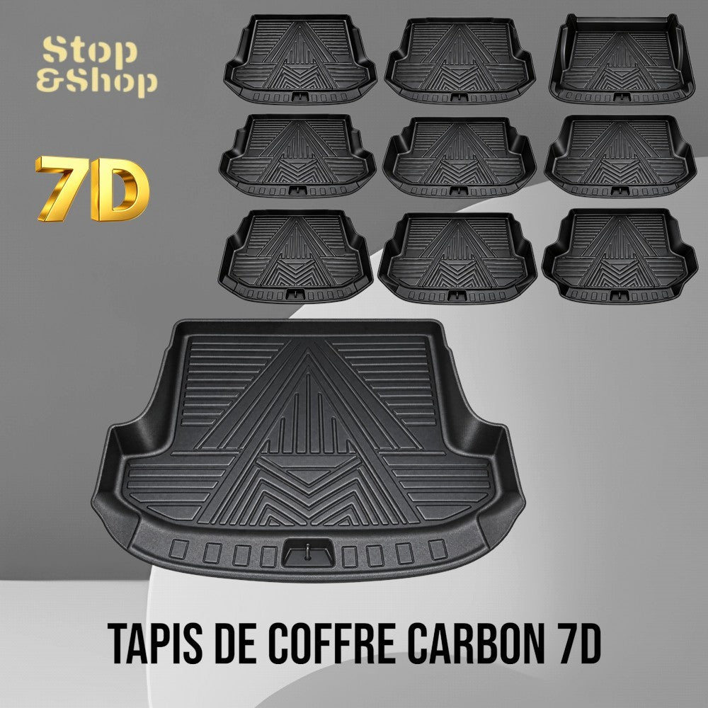 tapis de coffre en carbon 7d pro