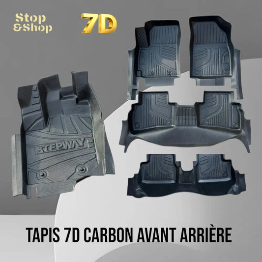 Tapis carbon 7D avant arriere TPE