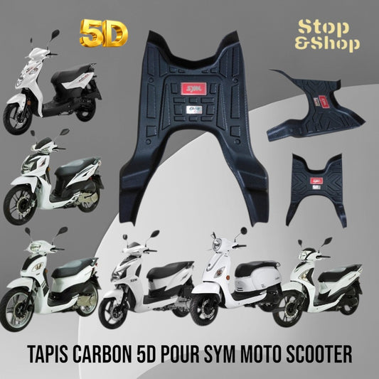 tapis carbon 5d pour sym scooter