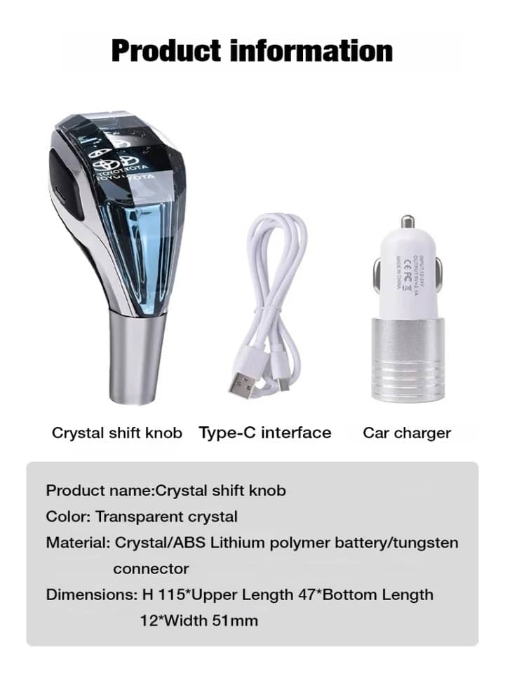 Pommeau de levier vitesse led multi couleur 7 marques