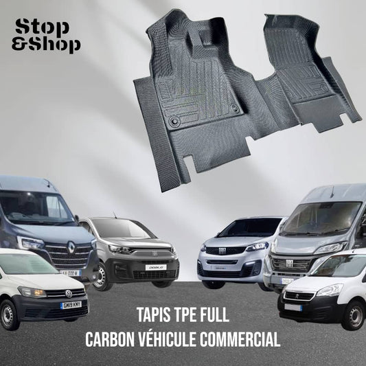 tapis tpe 5d full carbon véhicule commercial 1 piece