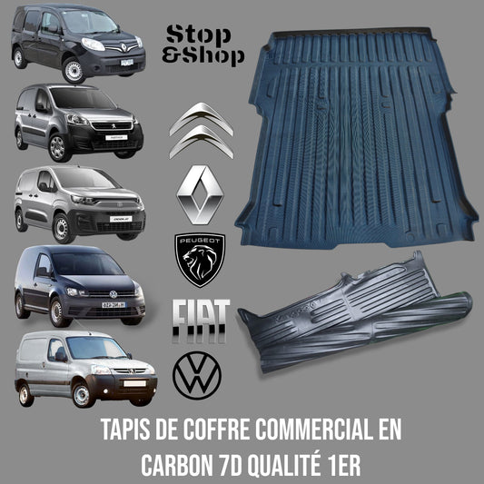 Tapis coffre arriere voiture commercial matière Tpe qualité 1er